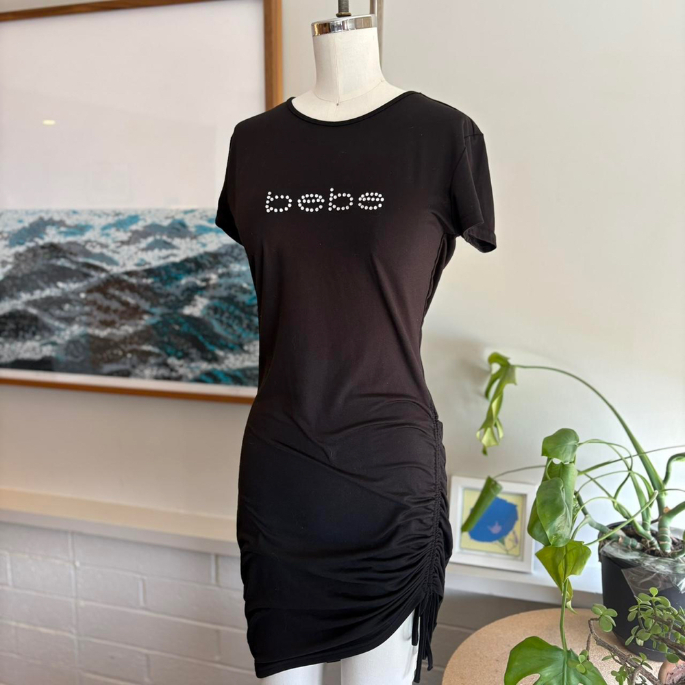 Bebe Rhinestone Bodycon Dress - Picture 2 of 8